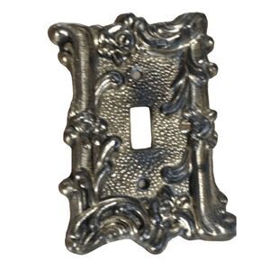 Vintage Brass Copper Light Plate Switch Cover Ornate Metal